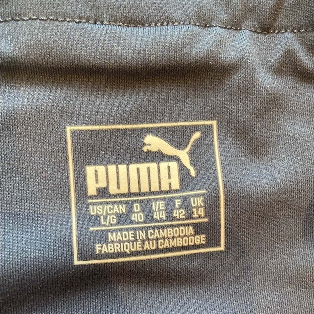 Puma Moto Mesh Leggings, Slate Blue Size L - Picture 13 of 13